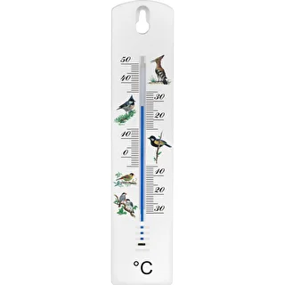 Universalus termometras su grafika - paukščiai (nuo -30°C iki +50°C) 20 cm