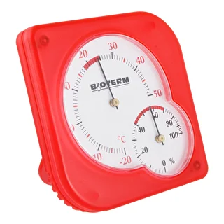 Patalpų bimetalinis termometras su higrometru (-20 iki +50 °C) mix