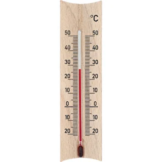Medinis kambario termometras (-20 iki +50°C), šviesiai rudas, 15 cm
