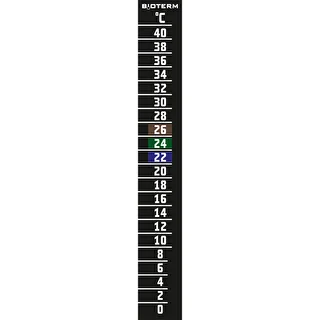 Skystųjų kristalų termometras (nuo 0 °C iki +40 °C) 15 cm