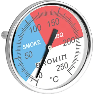 Termometras rūkyklai ir BBQ (nuo 0 °C iki +250 °C) 5,2 cm
