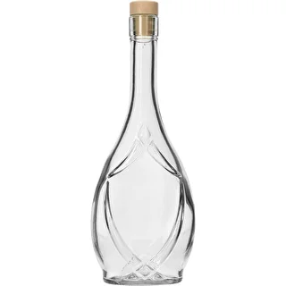 Dekoratyvinis butelis ICONA 500 ml, su „grybuko“ tipo kamščiu, 1 vnt.