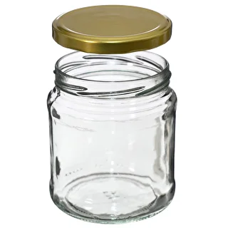 Stiklainis TO 500 ml su auksinės spalvos užsukamu dangteliu fi82/6 – 6 vnt. – photo 2