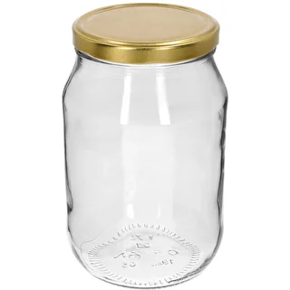 Stiklainis TO 1,7 l su auksiniu dangteliu fi 100/6, 1 vnt.