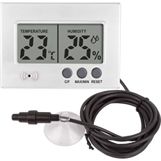 Elektroninis termometras ir higrometras terariumui (nuo 0 °C iki +50 °C), 5 cm