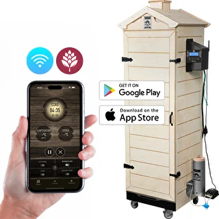 Rūkykla dragON PLYWOOD NATURE – berėmė, modulinė, su Wi‑Fi valdikliu, 320 l