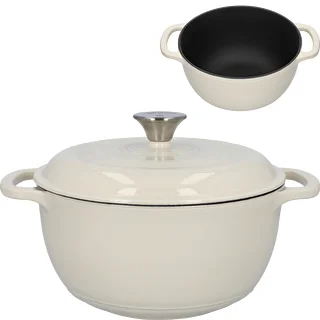 Emaliuotas ketaus puodas – ekri, 4 l