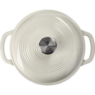 Emaliuotas ketaus puodas – ekri, 4 l – photo 3