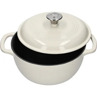 Emaliuotas ketaus puodas – ekri, 4 l – photo 2