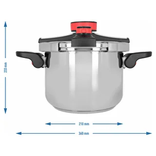 Nerūdijančio plieno greitpuodis, 6 L – photo 10