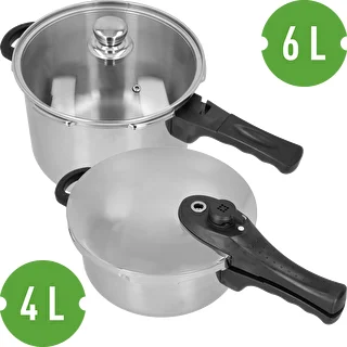 Nerūdijančio plieno slėginių puodų rinkinys, 4 ir 6 l – photo 3