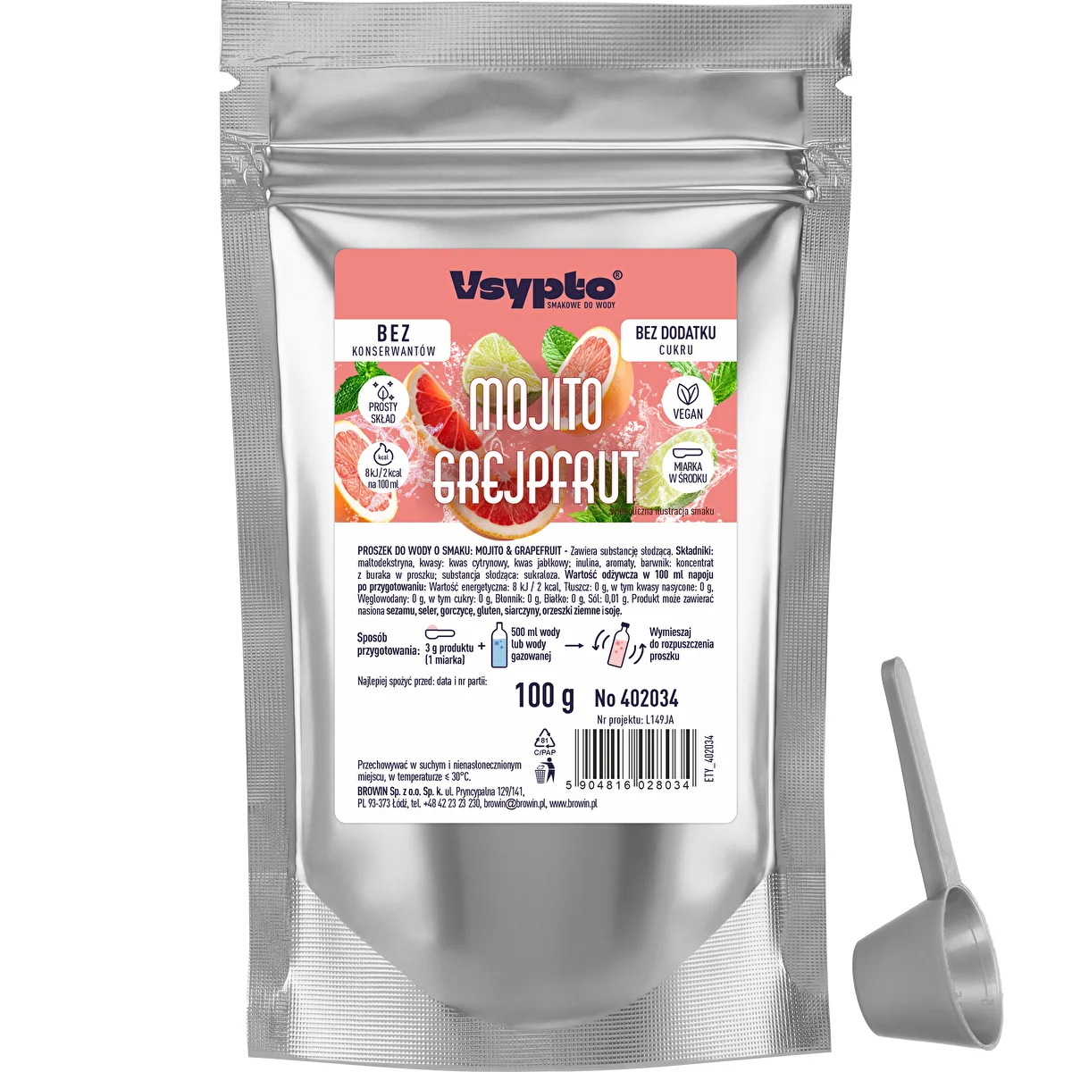 VSYPTO Mojito greipfruto skonio, 100 g