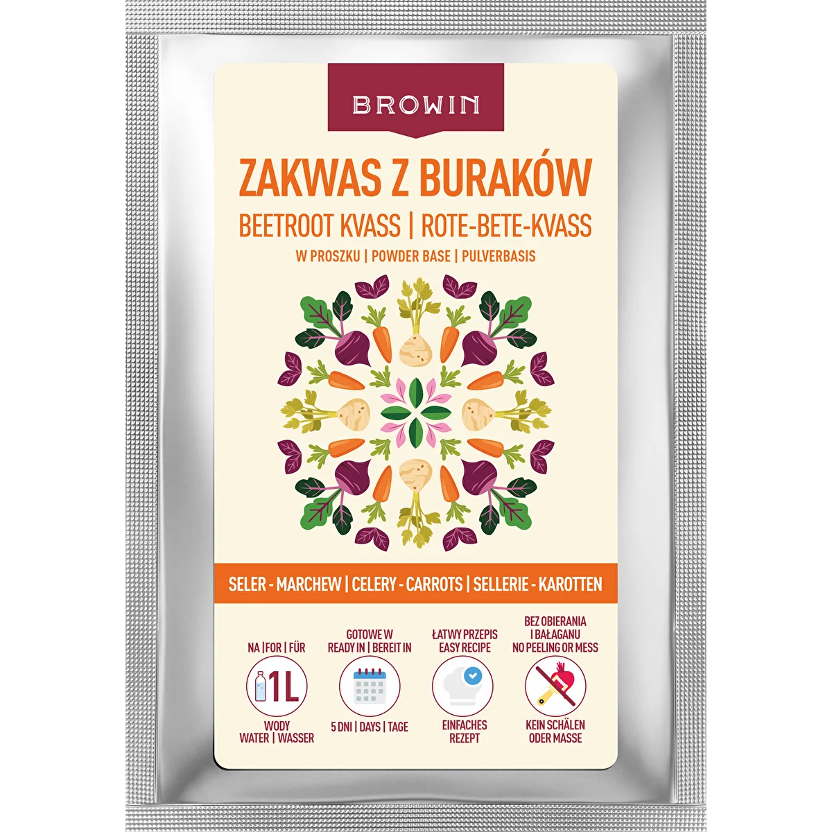 Burokėlių raugas miltelių pavidalu su salierais ir morkomis, 36 g