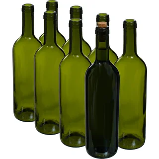 Olivinės spalvos vyno butelis 0,75 L - pakuotė 8 vnt. – photo 2