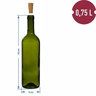 Olivinės spalvos vyno butelis 0,75 L - pakuotė 8 vnt. – photo 6