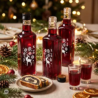 Butelis Receptūra, 250 ml su užsukamu dangteliu – Šventinis elnias – photo 6