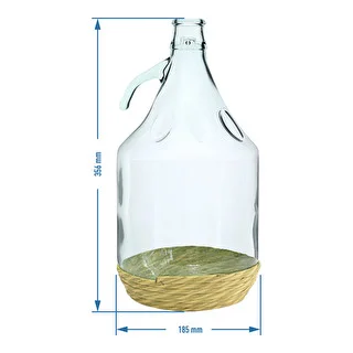 Demižonas Dama 5L su pintu apvalkalu – photo 2