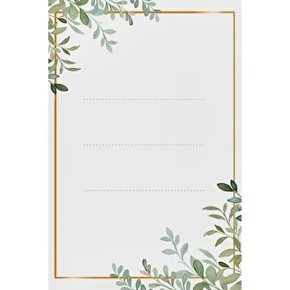 Lipnios etiketės 60 x 90 mm buteliams, stiklainiams, dovanoms, augalinis raštas - 20 vnt.