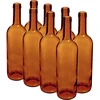 Butelka na wino 750 ml brązowa - zgrzewka 8szt. - 7 butelka 750ml, butelka na wino, butelka do wina, butelki do wina, butelki po winie, szklana butelka , butelka na korek, butelki 0,7, butelki brązowe na wino