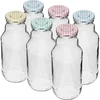 Butelka TO na sok 330 ml z zakrętką fi 43 - 6 szt. - 11 butelka na sok, butelka 330 ml, butelka Kubuś, butelka na przecier, butelka na syrop, zakrętka TO, zakrętka z klikiem, kolorowe zakrętki, zestaw butelek z zakrętkami, do pasteryzacji