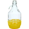 Gąsior Dama 5 L - koszyk plastik, zamkn. druciane - 5 do wina, do nalewki, na wino, na nalewkę, butla na wino, galon na wino, do soku, z zamknięciem mechanicznym, szklana dama, butla szlana