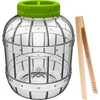 Nietłukący, wielofunkcyjny słoik do kiszenia + szczypce, 5L ['kiszone ogórki', ' kiszony kalafior', ' kiszone buraki', ' zakwas buraczany', ' słoik z tworzywa', ' słoik plastikowy', ' domowe kiszonki', ' słoik 5L', ' słoik z atestem do kiszenia', ' szczypce do ogórków', ' słoik ze szczypcami']