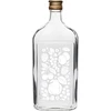 Plokščias 500 ml butelis (gertuvė) su užsukamu dangteliu ir spauda „Vaisiai“, 2 variantas - 13 