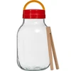 Słoik TO 3 L z plastikową zakrętką + szczypce fi 100 - 11 słój, szklany słój, szklany słoik, słoik z zakrętką, słoik do kiszenia ogórków, słoik na ogórki, słoik do nalewek, słój na nalewki, słoik ze szczypcami, szczypce do ogórków, szczypce kuchenne