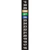 Termometr ciekłokrystaliczny (+16°C do +30°C) 13cm - 3 termometr spożywczy, termometr kuchenny, termometr kulinarny, termometr samoprzylepny, termometr do fermentacji, termometr akwarystyczny, termometr ciekłokrystaliczny, termometry samoprzylepne, termometry winiarskie, termometry piwowarskie