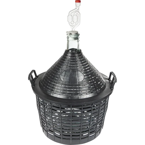 20 l demižonas vynui plastikiniame krepšyje - 3