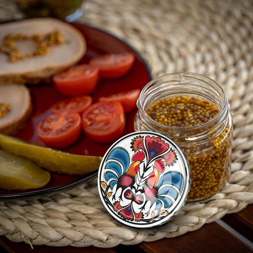 212 ml talpos stiklainis su spalvotais užsukamais dangteliais ø 66. - 13