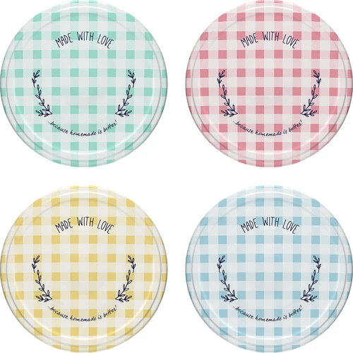 212 ml talpos stiklainis su spalvotais užsukamais dangteliais ø 66. - 12