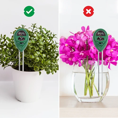 3 viename dirvožemio testeris - pH, drėgmė, saulės apšvietimas - 10