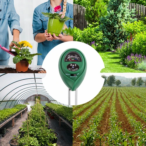 3 viename dirvožemio testeris - pH, drėgmė, saulės apšvietimas - 11