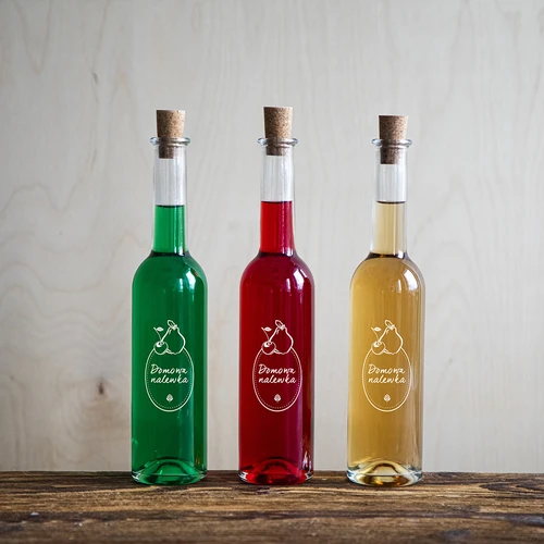 350 ml butelis su kamščiu, užrašas Naminė trauktinė - 10