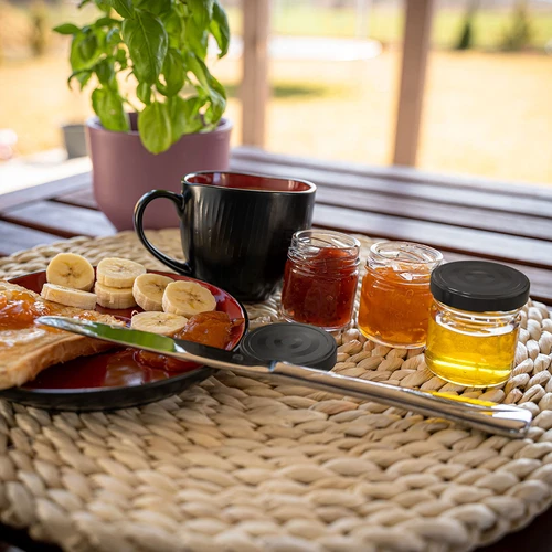 40 ml TO stiklainis su juodu dangteliu fi 43 - 10 vnt. - 6