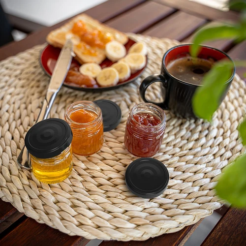 40 ml TO stiklainis su juodu dangteliu fi 43 - 10 vnt. - 9