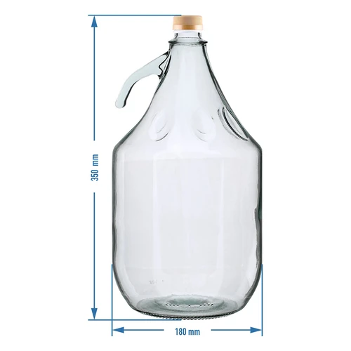 5 l demižonas Dama su užsukamu dangteliu - be krepšelio - 4
