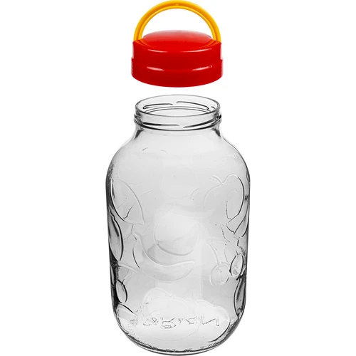 5 l stiklainis trauktinėms ir užsukamas dangtelis su rankena - 3