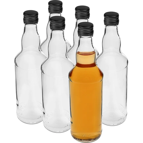 500 ml butelis degtinei, su juodu užsukamu kamšteliu, 6 vnt. - 3