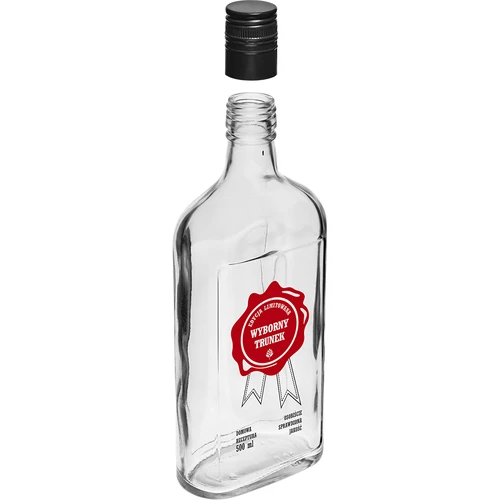 500 ml butelis su užsukamu kamšteliu ir dviejų spalvų spauda „Puikus gėrimas“ – 4 vnt. - 5