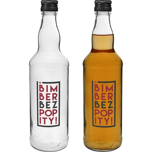 500 ml butelis su užsukamu kamšteliu ir dvispalve spauda Samagonas be užsigėrimo - 4 vnt. - 6