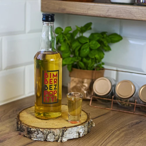 500 ml butelis su užsukamu kamšteliu ir dvispalve spauda Samagonas be užsigėrimo - 4 vnt. - 9