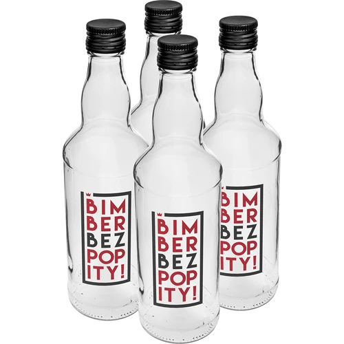 500 ml butelis su užsukamu kamšteliu ir dvispalve spauda Samagonas be užsigėrimo - 4 vnt. - 2