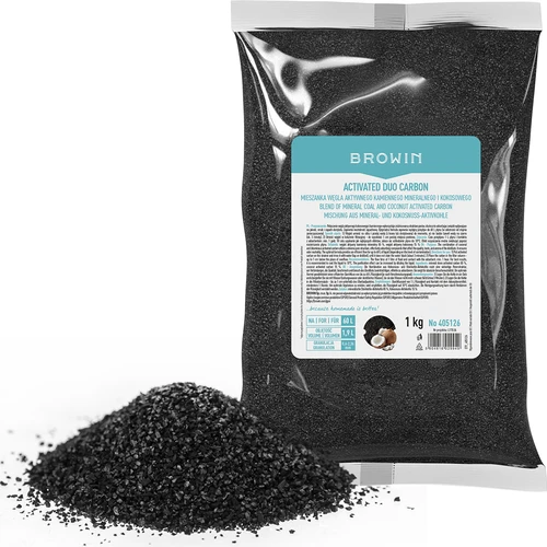 Activated Duo Carbon – aktyvintos mineralinės (akmens) ir kokosų anglies mišinys, 1 kg, iki 60 l - 2