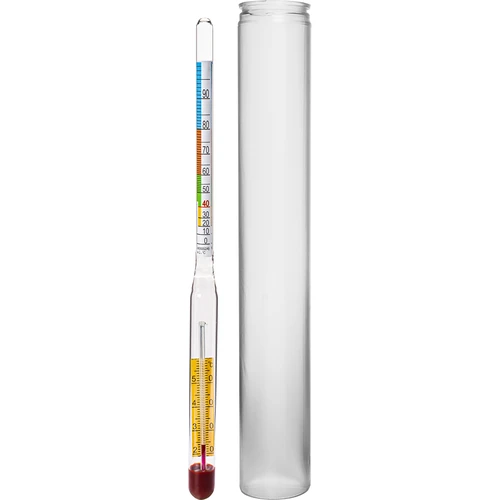 Alkoholometras su termometru