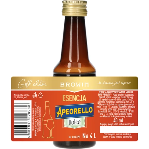 Apeorello Dolce skonio esencija 4 L gėrimui, 40 ml - 5