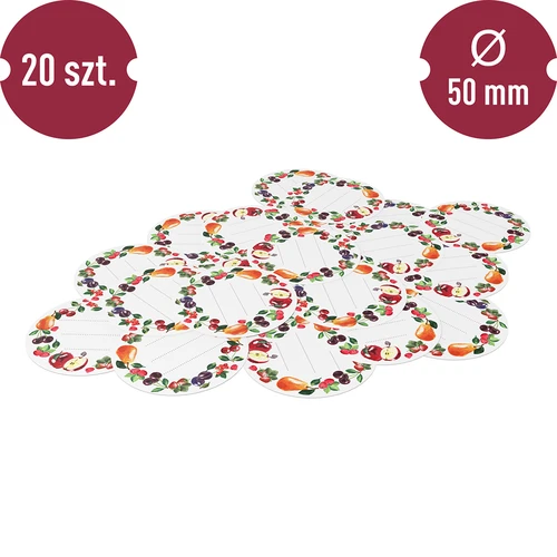 Apvalios etiketės Ø 50 mm dangteliams/stiklainiams - 20 vnt - 3