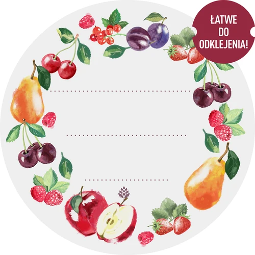 Apvalios etiketės Ø 50 mm dangteliams/stiklainiams - 20 vnt