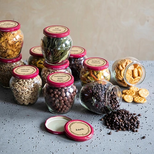 Apvalios etiketės Ø 66,5 mm dangteliams/stiklainiams - 20 vnt - 5